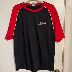 Budweiser Racing  Black and Red Short Sleeve Tee